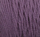 Swatch of Bernat Super Value yarn in shade dark mauve (pale medium/dark purple)
