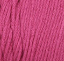 Swatch of Bernat Super Value yarn in shade magenta (medium pink/purple)