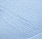Swatch of Bernat Softee Baby yarn in shade pale blue