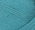 Swatch of Bernat Softee Baby yarn in shade aqua