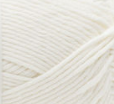 A ball of Bernat Softee Baby Cotton yarn in shade feather grey (pale grey/beige)