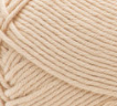 Swatch of Bernat Softee Baby Cotton yarn in shade sand (light beige)