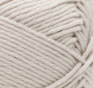 Swatch of Bernat Softee Baby Cotton yarn in shade feather grey (pale grey/beige)