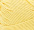Swatch of Bernat Softee Baby Cotton yarn in shade duckling (bright light yellow)
