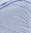 Swatch of Bernat Softee Baby Cotton yarn in shade pale periwinkle (pale purple)