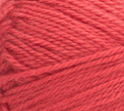 Swatch of Bernat Softee Baby yarn in shade little red wagon (pale soft red/pink)