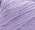 Swatch of Bernat Softee Baby yarn in shade lavender