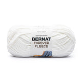 A ball of Bernat Forever Fleece yarn in shade White Noise (white)