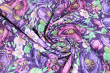 Swirled swatch violette fabric in mixed violettes purple