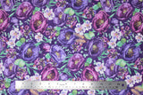 Flat swatch violette fabric in mixed violettes purple