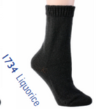 Berroco Comfort Sock yarn swatch (sock on foot) shade licorice (black)