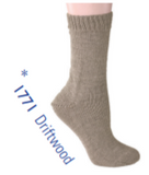 Berroco Comfort Sock yarn swatch (sock on foot) shade driftwood (beige)