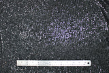 Flat swatch Sequins Upholstery Fabric (dark grey fabric with tight lines of grey/charcoal sequins allover)
