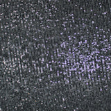 Square swatch Sequins Upholstery Fabric (dark grey fabric with tight lines of grey/charcoal sequins allover)