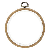 Plastic Woodgrain Hoop (round) size 4" on white background