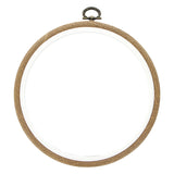 Plastic Woodgrain Hoop (round) size 6" on white background