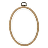 Plastic Woodgrain Hoop (oval) size 4"x5" on white background
