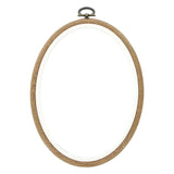 Plastic Woodgrain Hoop (oval) size 5"x7" on white background