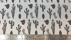 Group swatch multi cactus style printed fabric in various colours