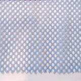 Powder blue swatch of big mesh fabric