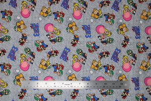 Group swatch mario bros fabric in various styles/colours