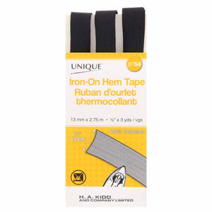 Iron-on hem tape 13mm x 2.75m in packaging (white)