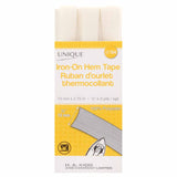Iron-on hem tape 13mm x 2.75m in packaging (ivory)