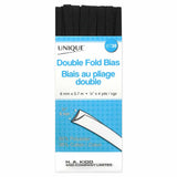 Double fold bias precut 6mm x 3.7m in packaging (black)