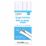 Single fold bias 12mm x 3.7m in packaging (white)