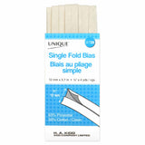 Single fold bias 12mm x 3.7m in packaging (ivory)