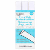 Extra wide double fold bias 16mm x 2.75m in packaging (white)