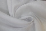 Swirled swatch white linen fabric