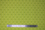 Flat swatch lightening bolts printed fabric (tiny white and grey tiled lightening bolts on lime green)