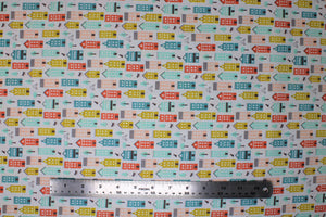 Group swatch assorted Home Sweet Home themed fabrics in various styles/colours