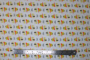 Group swatch assorted On a Roll (sushi) themed fabrics in various styles/colours