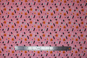 Group swatch assorted Hey Boo themed fabrics in various styles/colours