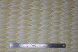 Flat swatch Tassles White fabric (white fabric with gold metallic/shimmer effect speed look lines in vertical stripes allover)