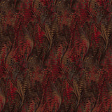 Square swatch shade 400 fabric (dark reds and browns marbled look fabric in swoopy vertical stripes)