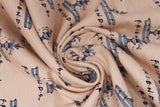 Swirled swatch Friends fountain cotton flannel fabric