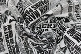 Swirled swatch Harry Potter licensed print fabric (News Print)