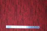 Flat swatch red knit fabric (red knit look fabric with subtle black accents)