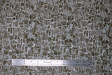 Flat swatch flagstone fabric (white fabric with small and medium collages grey rocks allover)