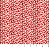 Flat swatch Candy Cane Stripe fabric (vertical stacked candy canes printed fabric)