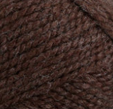 Swatch of Shetland Chunky yarn in shade earthy brown