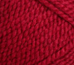Swatch of Shetland Chunky yarn in shade wine (bright medium red)