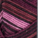 Swatch of Patons Kroy Socks Yarn in shade amethyst stripes (light to dark purple shades colourway)