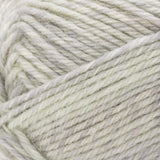 Swatch of Patons Kroy Socks FX Yarn in seashell (light grey/off white colourway with twists)