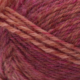 Swatch of Patons Kroy Socks FX Yarn in geranium (pale rose to fuchsia ombre colourway with twists)
