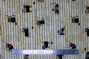 Group swatch No Ordinary Cats collection fabrics in various styles/colours