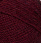 Plum Heather (deep red) swatch of Patons Classic Wool Worsted
